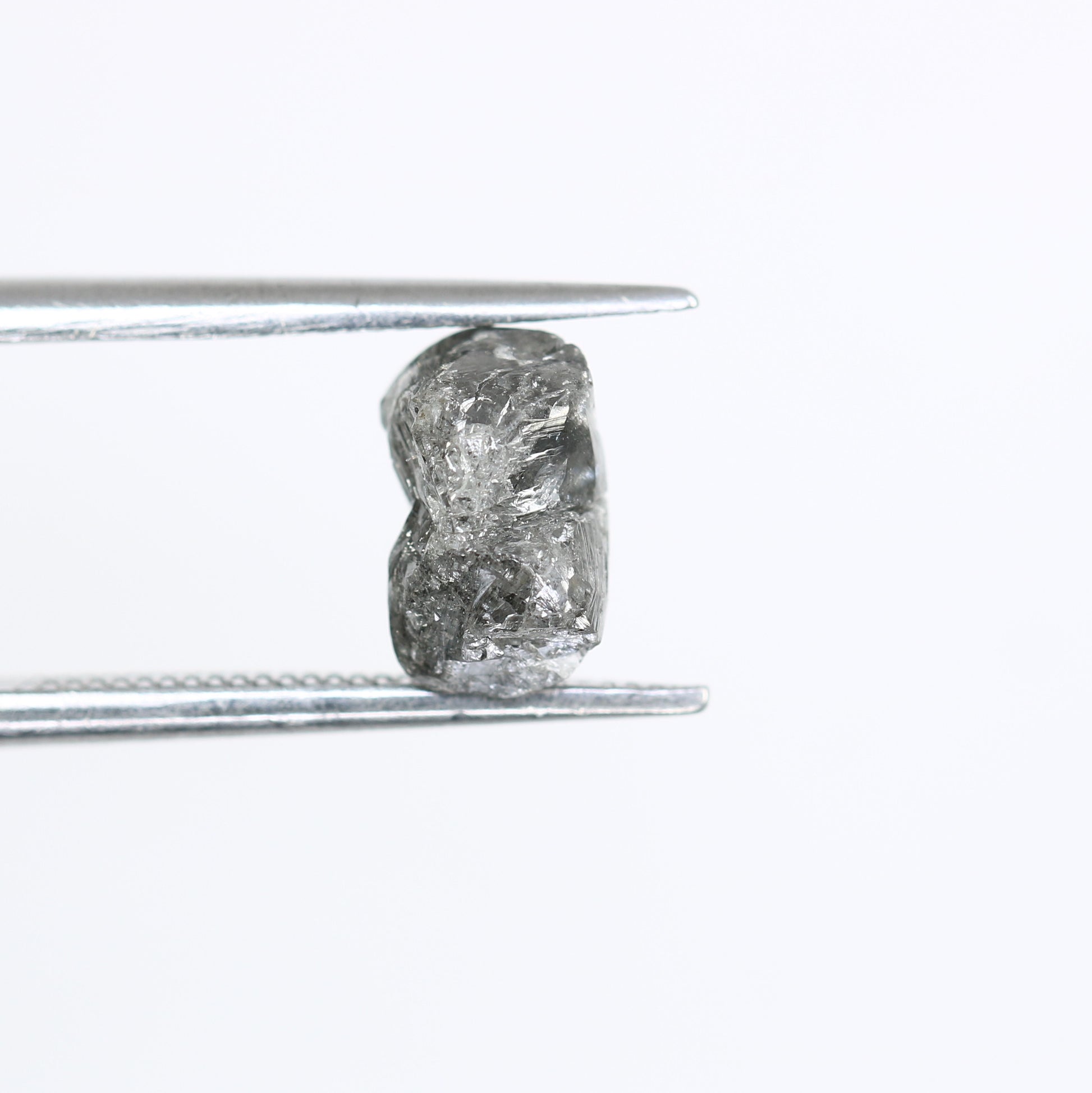 2.04 CT Raw Salt And Pepper Irregular Cut Rough Diamond For Engagement Ring - JayKrishna Diamond