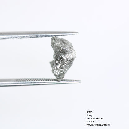 3.20 CT Raw Irregular Cut Rough Salt And Pepper Diamond For Engagement Ring - JayKrishna Diamond