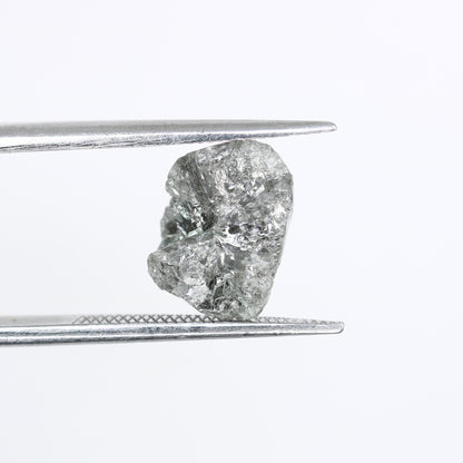 3.20 CT Raw Irregular Cut Rough Salt And Pepper Diamond For Engagement Ring - JayKrishna Diamond