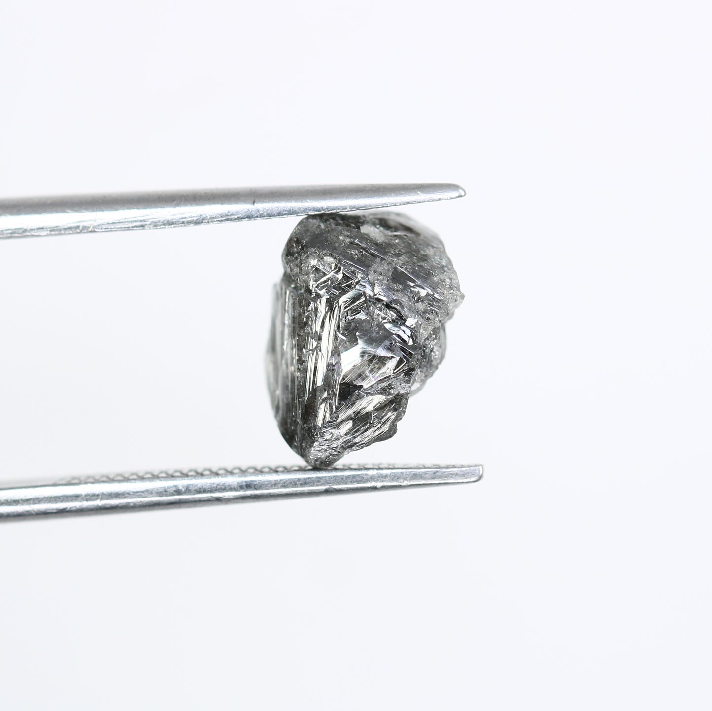 2.58 CT Rough Raw Uncut Salt And Pepper Diamond For Engagement Ring - JayKrishna Diamond