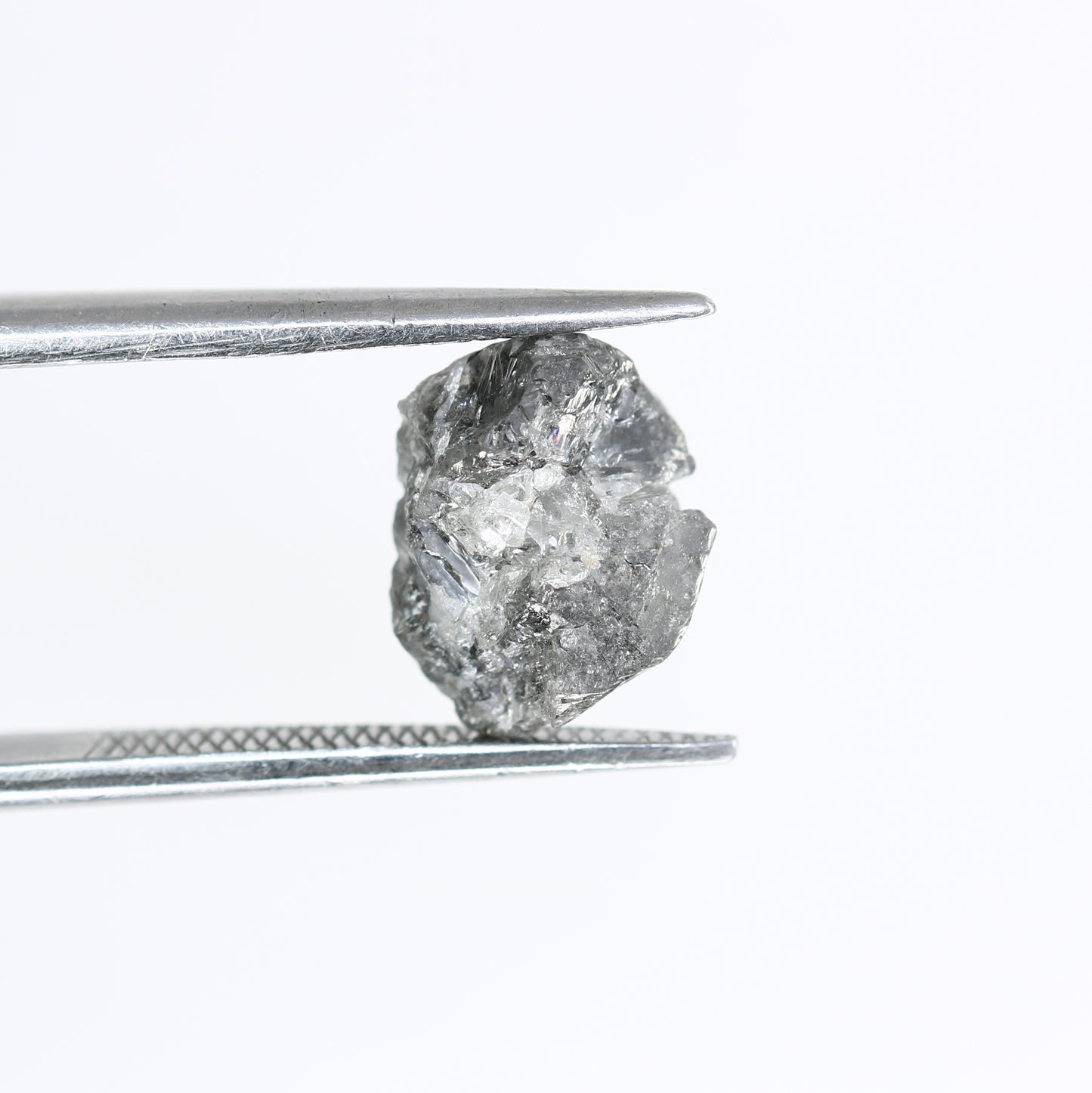 2.58 CT Rough Raw Uncut Salt And Pepper Diamond For Engagement Ring - JayKrishna Diamond