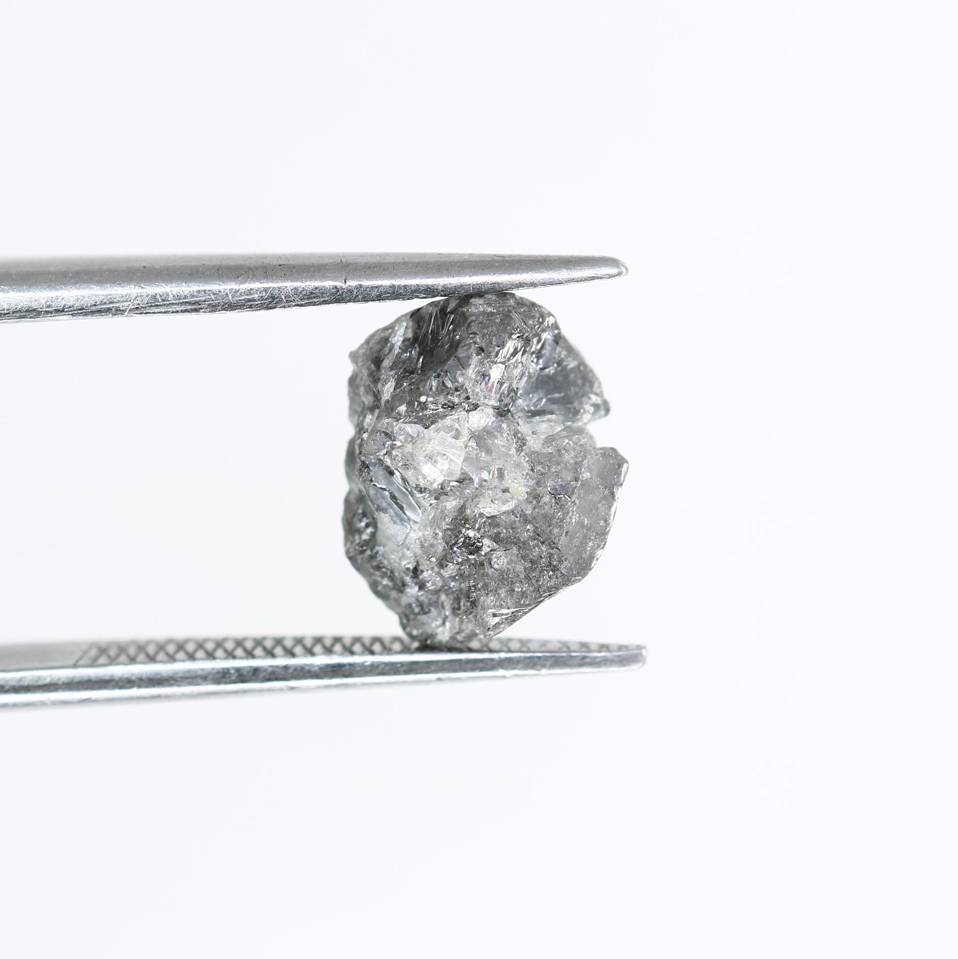 2.58 CT Rough Raw Uncut Salt And Pepper Diamond For Engagement Ring - JayKrishna Diamond