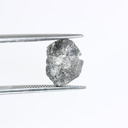 2.58 CT Rough Raw Uncut Salt And Pepper Diamond For Engagement Ring - JayKrishna Diamond
