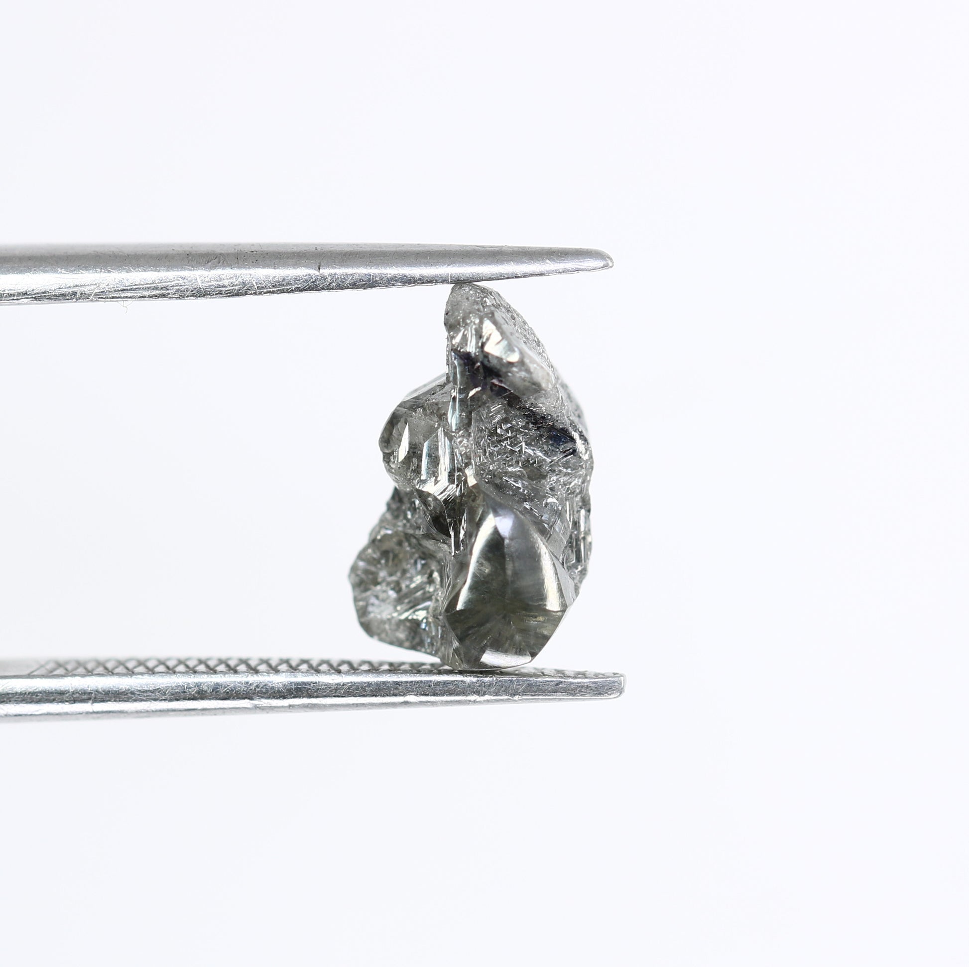 2.60 CT Uncut Rough Raw Salt And Pepper Diamond For Engagement Ring - JayKrishna Diamond