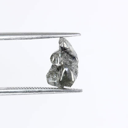 2.60 CT Uncut Rough Raw Salt And Pepper Diamond For Engagement Ring - JayKrishna Diamond