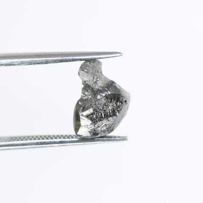 2.60 CT Uncut Rough Raw Salt And Pepper Diamond For Engagement Ring - JayKrishna Diamond