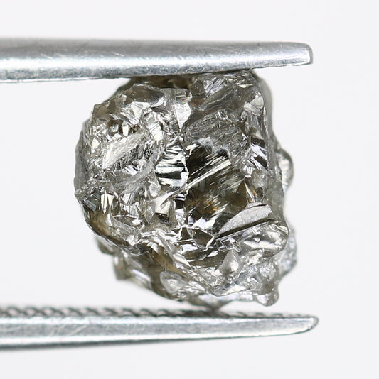 2.50 CT Raw Salt And Pepper Uncut Rough Diamond For Engagement Ring - JayKrishna Diamond