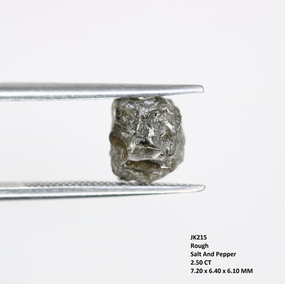2.50 CT Raw Salt And Pepper Uncut Rough Diamond For Engagement Ring - JayKrishna Diamond