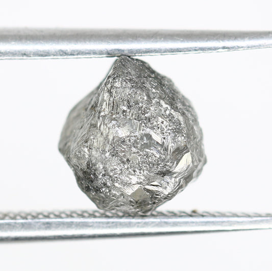 2.23 CT Raw Salt And Pepper Irregular Cut Rough Diamond For Engagement Ring - JayKrishna Diamond