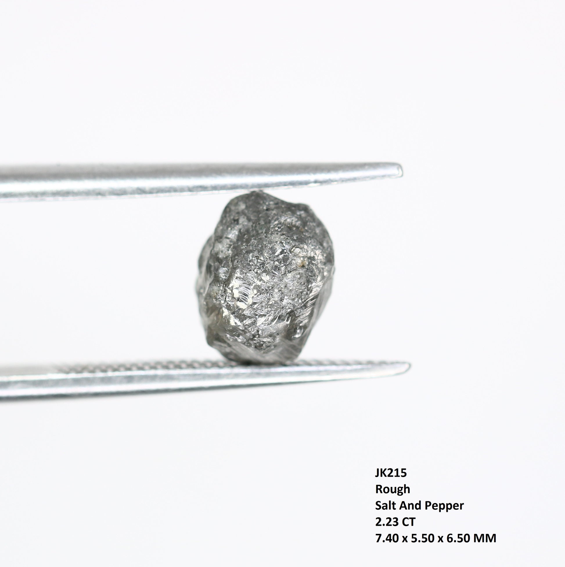 2.23 CT Raw Salt And Pepper Irregular Cut Rough Diamond For Engagement Ring - JayKrishna Diamond