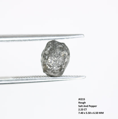 2.23 CT Raw Salt And Pepper Irregular Cut Rough Diamond For Engagement Ring - JayKrishna Diamond