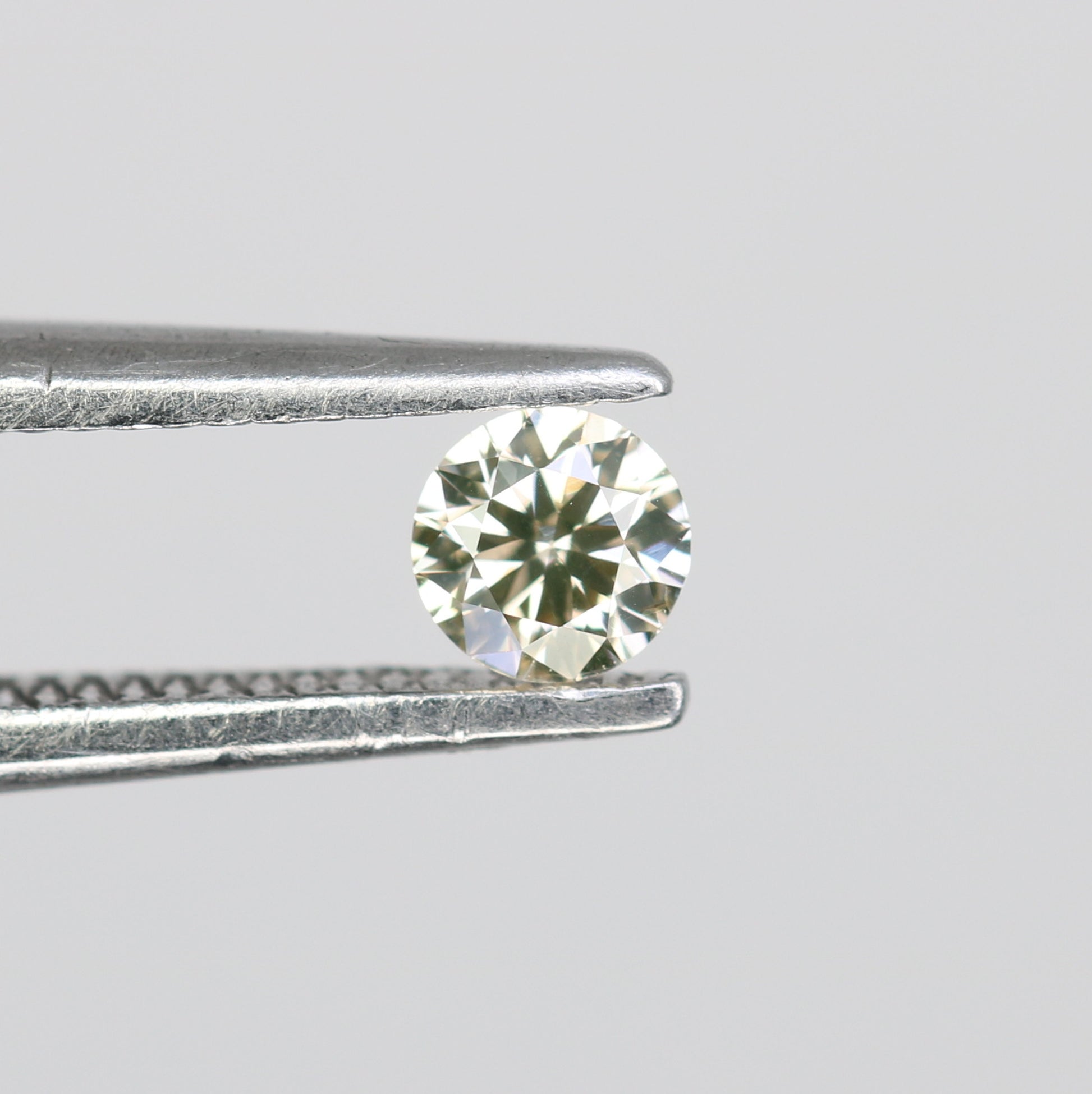0.13 CT Natural Round Brilliant Cut Light Yellow Salt and Pepper Diamond – Loose Gemstone for Custom Jewelry - JayKrishna Diamond