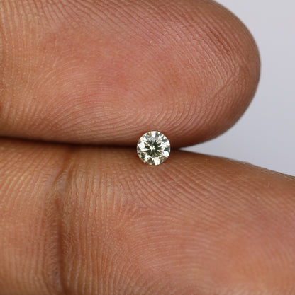 0.13 CT Natural Round Brilliant Cut Light Yellow Salt and Pepper Diamond – Loose Gemstone for Custom Jewelry - JayKrishna Diamond