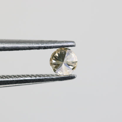 0.13 CT Natural Round Brilliant Cut Light Yellow Salt and Pepper Diamond – Loose Gemstone for Custom Jewelry - JayKrishna Diamond