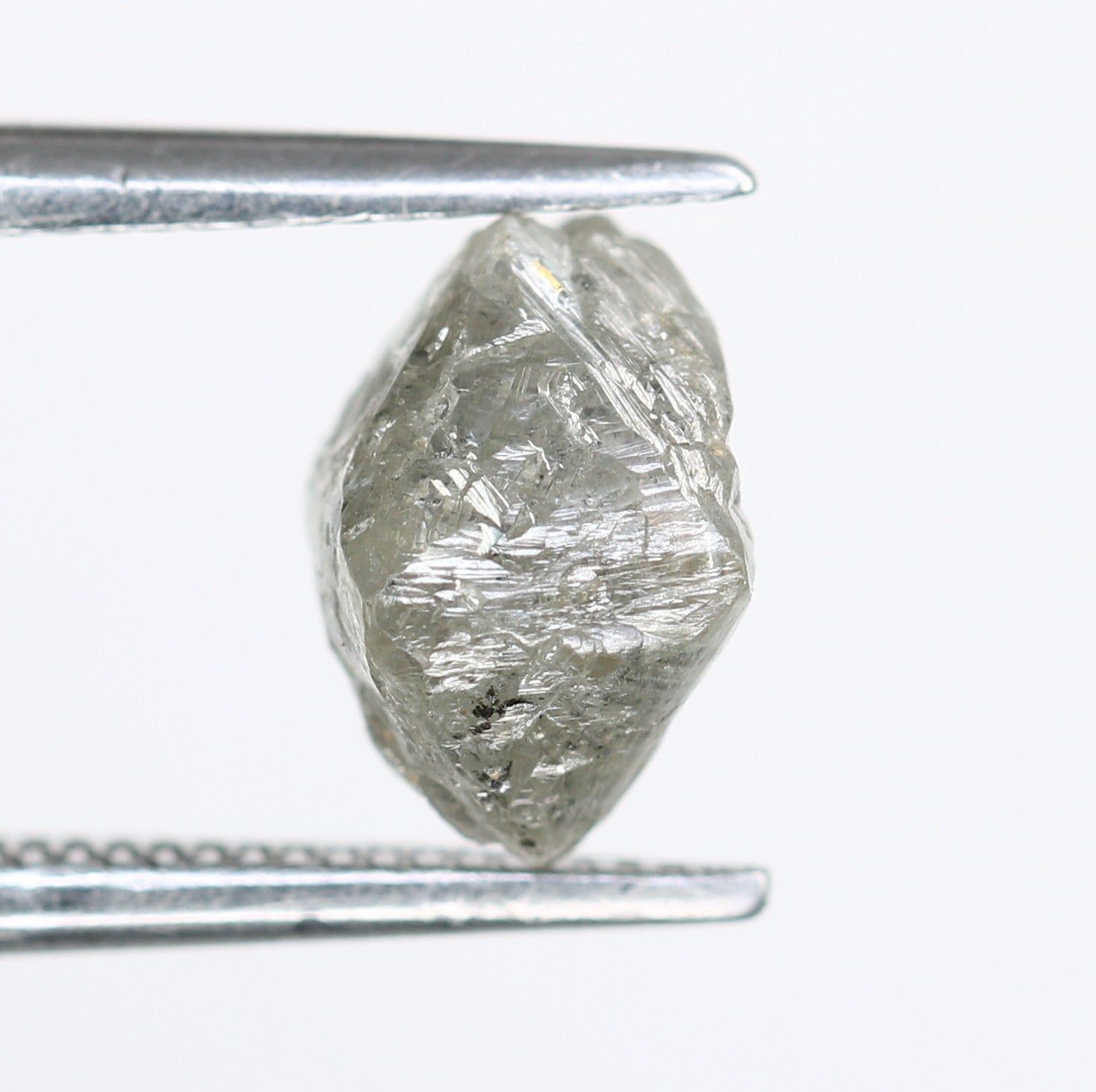 1.62 CT Salt And Pepper Uncut Raw Rough Diamond For Engagement Ring - JayKrishna Diamond