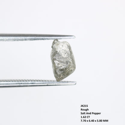 1.62 CT Salt And Pepper Uncut Raw Rough Diamond For Engagement Ring - JayKrishna Diamond