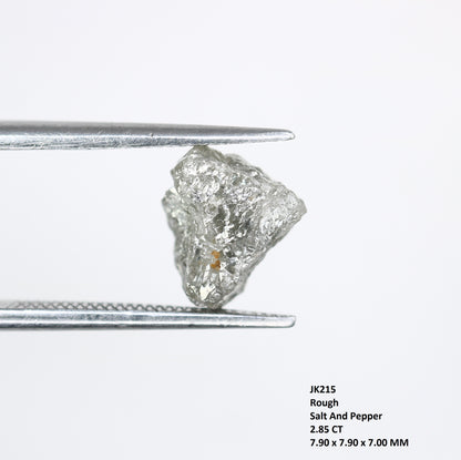 2.85 CT Salt And Pepper Uncut Raw Rough Diamond For Engagement Ring - JayKrishna Diamond
