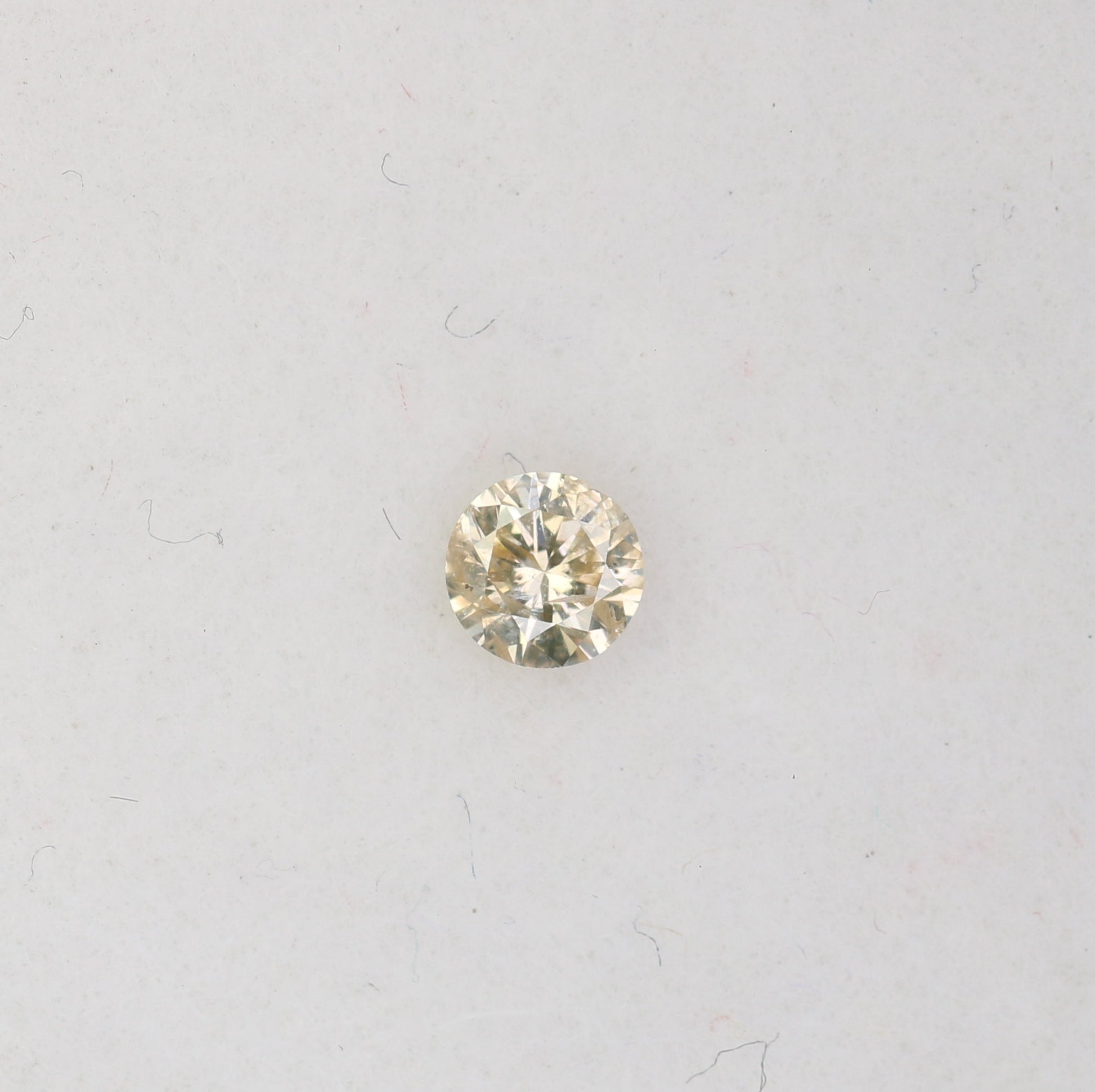 0.09 CT Natural Light Yellow Round Brilliant Cut Salt and Pepper Diamond for Custom Engagement Rings & Unique Jewelry - JayKrishna Diamond