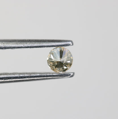 0.09 CT Natural Light Yellow Round Brilliant Cut Salt and Pepper Diamond for Custom Engagement Rings & Unique Jewelry - JayKrishna Diamond