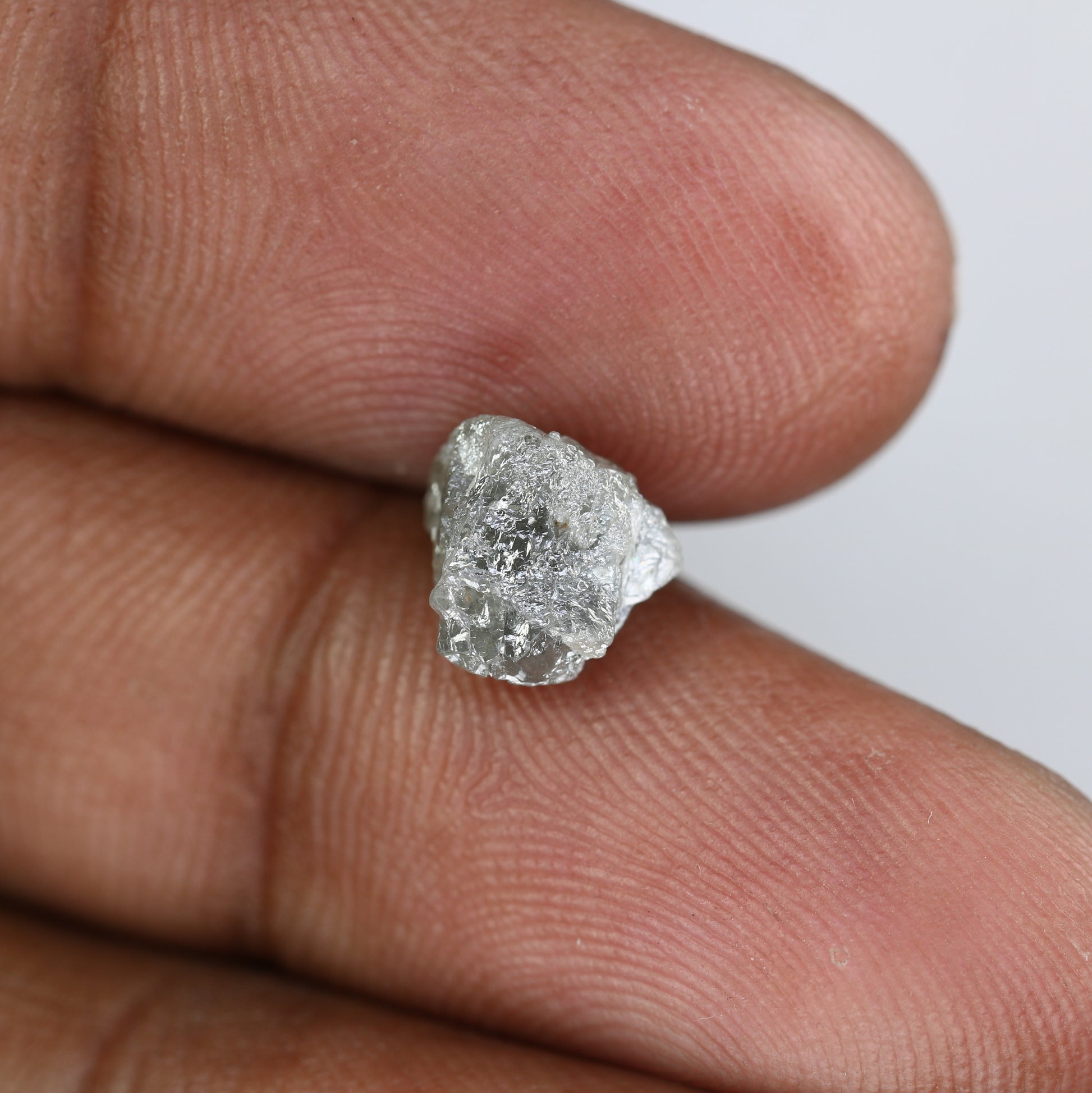 2.85 CT Salt And Pepper Uncut Raw Rough Diamond For Engagement Ring - JayKrishna Diamond
