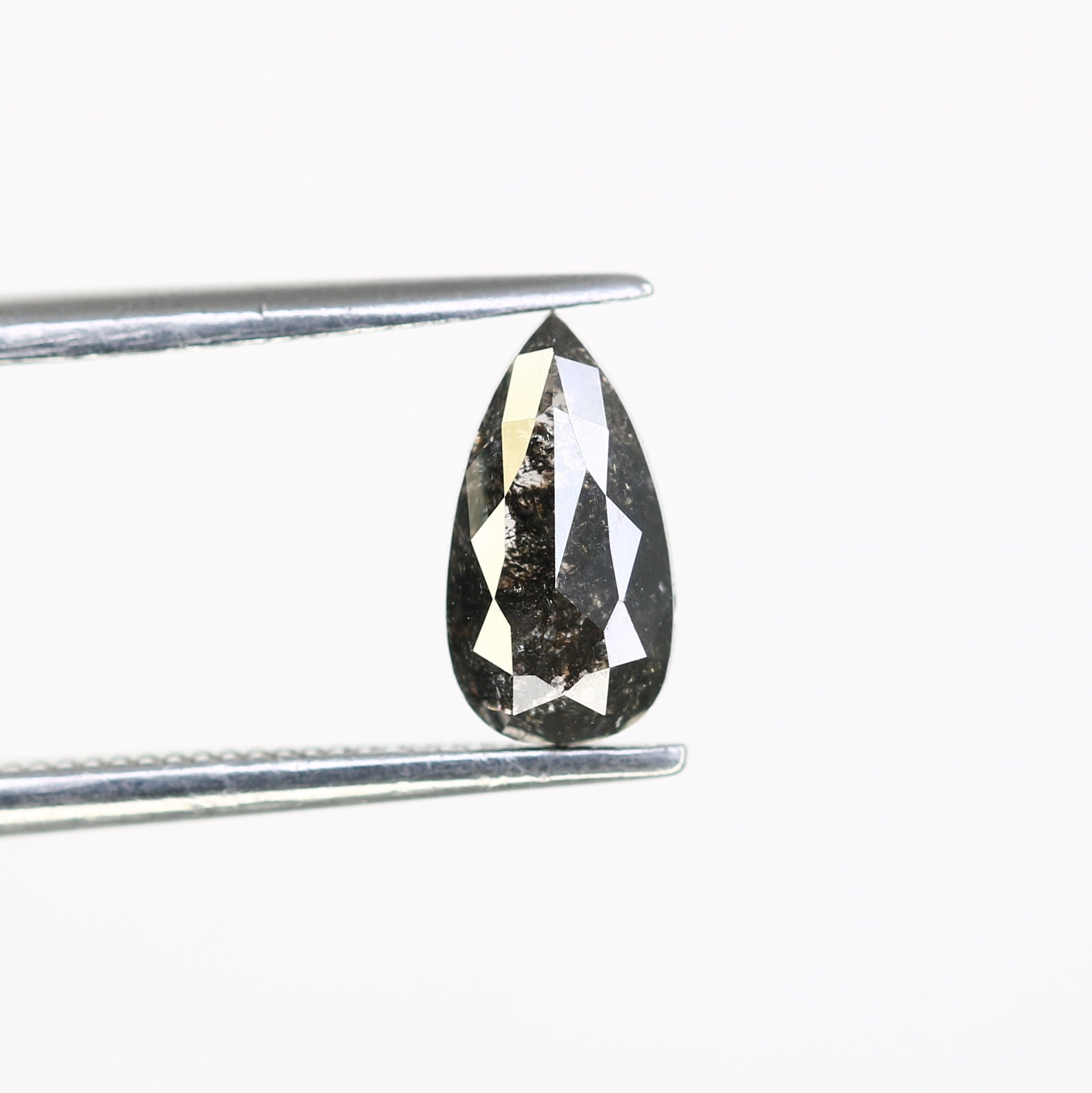 1.01 CT 8.20 MM Salt And Pepper Pear Shape Loose Diamond For Wedding Ring - JayKrishna Diamond