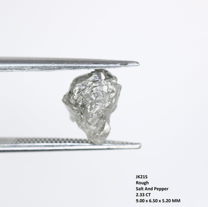 2.33 CT Raw Salt And Pepper Rough Uncut Diamond For Engagement Ring - JayKrishna Diamond