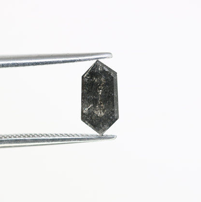 1.01 CT Elongated Hexagon Shape Salt And Pepper 8.50 MM Diamond For Engagement Ring - JayKrishna Diamond