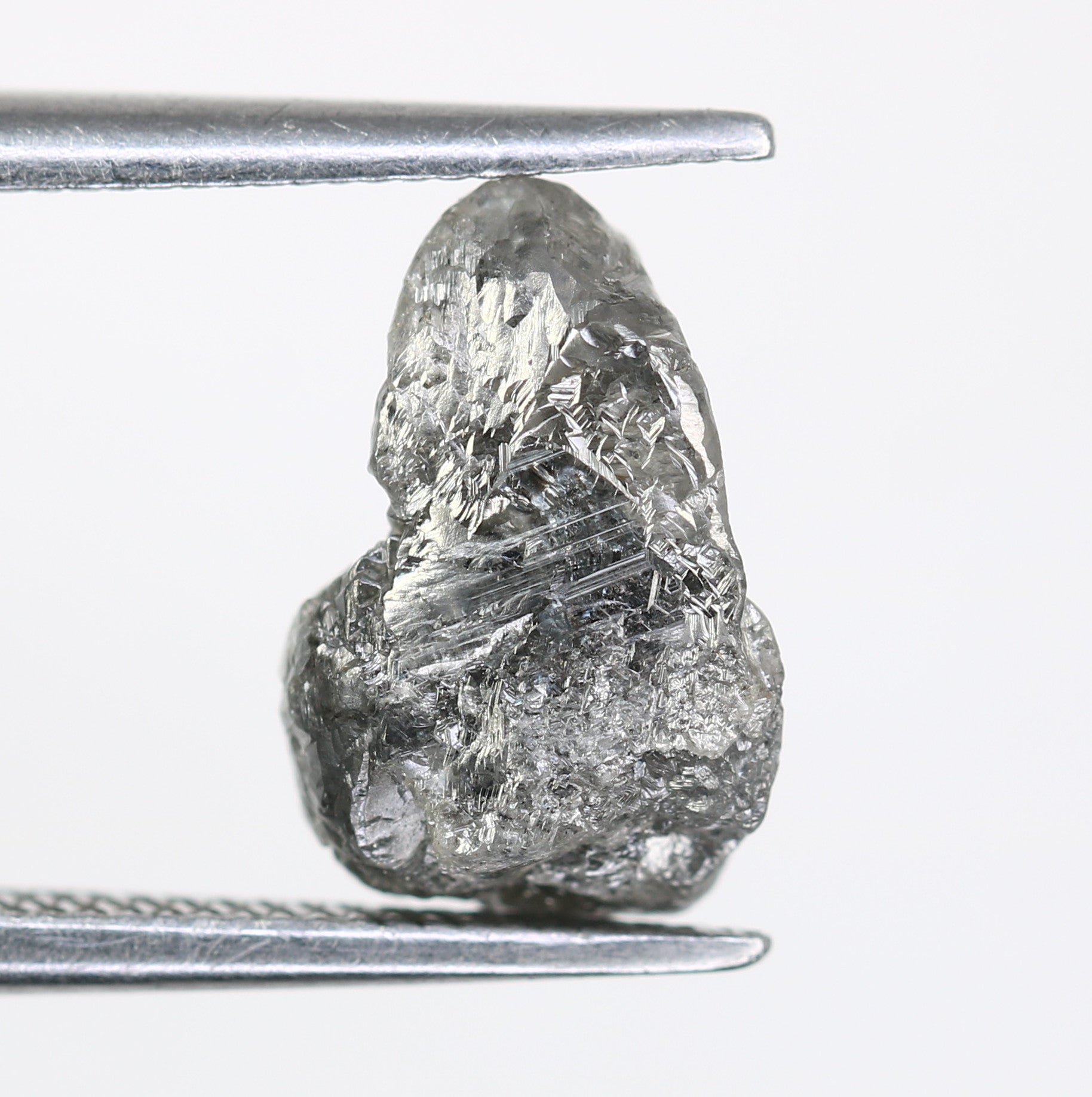 2.63 CT Raw Salt And Pepper Rough Irregular Cut Diamond For Engagement Ring - JayKrishna Diamond
