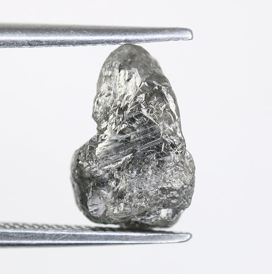2.63 CT Raw Salt And Pepper Rough Irregular Cut Diamond For Engagement Ring - JayKrishna Diamond