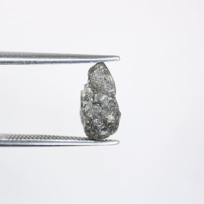 2.63 CT Raw Salt And Pepper Rough Irregular Cut Diamond For Engagement Ring - JayKrishna Diamond