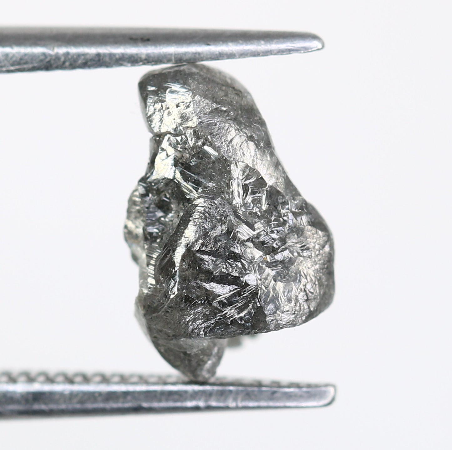 1.83 CT Irregular Cut Raw Salt And Pepper Rough Diamond For Engagement Ring - JayKrishna Diamond