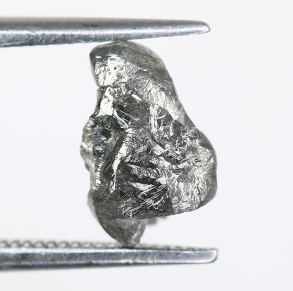 1.83 CT Irregular Cut Raw Salt And Pepper Rough Diamond For Engagement Ring - JayKrishna Diamond