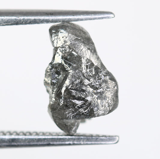 1.83 CT Irregular Cut Raw Salt And Pepper Rough Diamond For Engagement Ring - JayKrishna Diamond