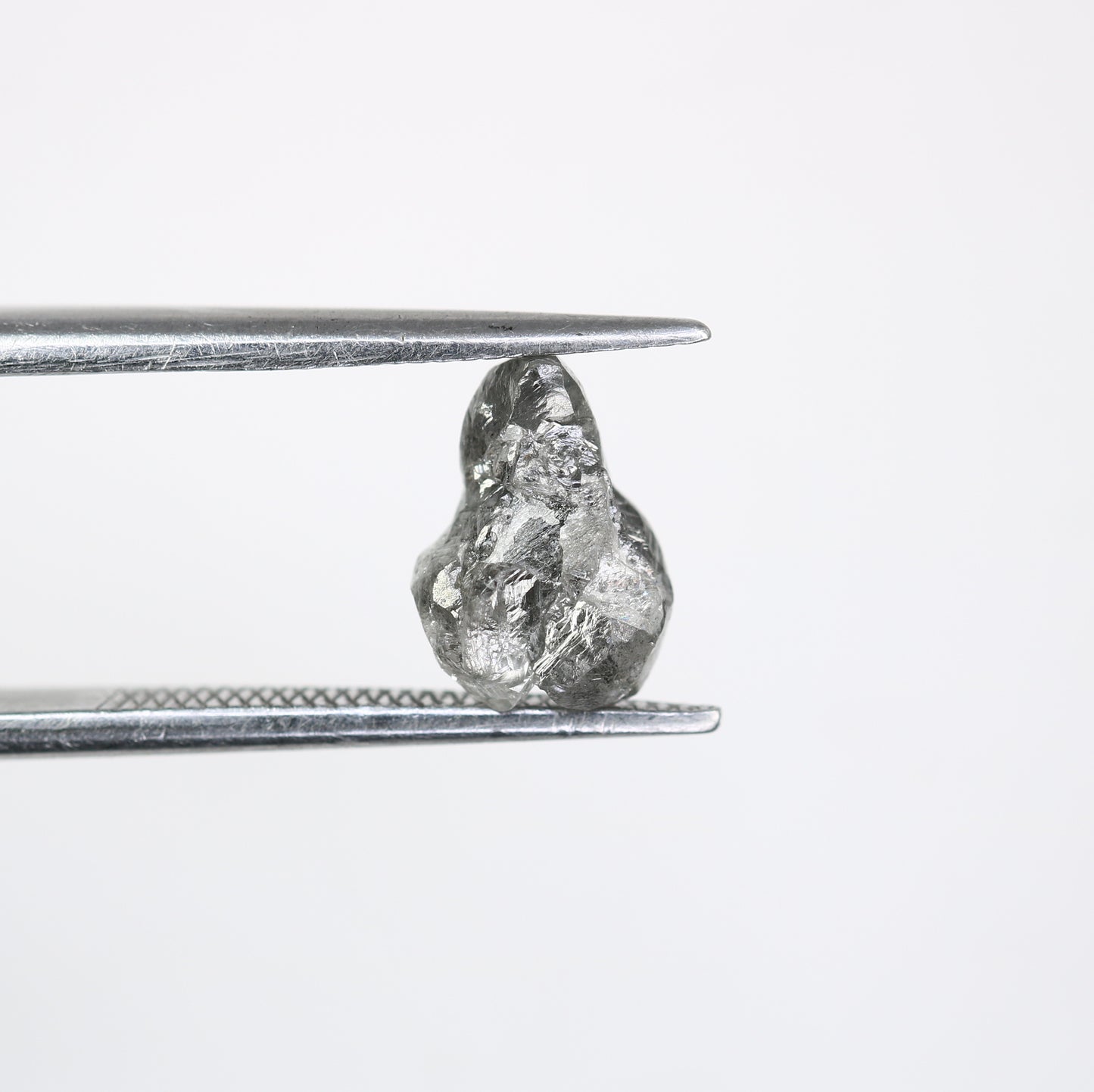 1.83 CT Irregular Cut Raw Salt And Pepper Rough Diamond For Engagement Ring - JayKrishna Diamond