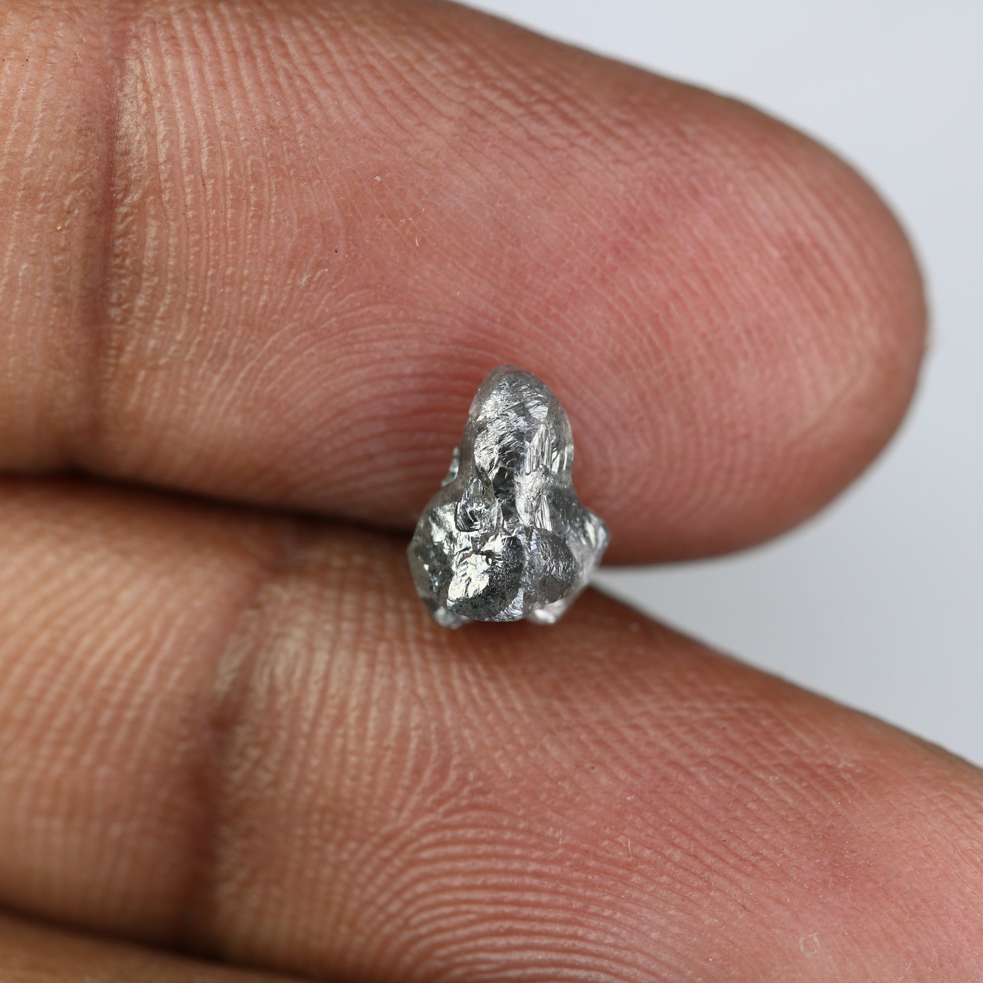 1.83 CT Irregular Cut Raw Salt And Pepper Rough Diamond For Engagement Ring - JayKrishna Diamond