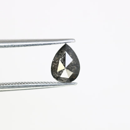 0.80 CT Pear Shape 6.90 MM Salt And Pepper Diamond For Engagement Ring - JayKrishna Diamond