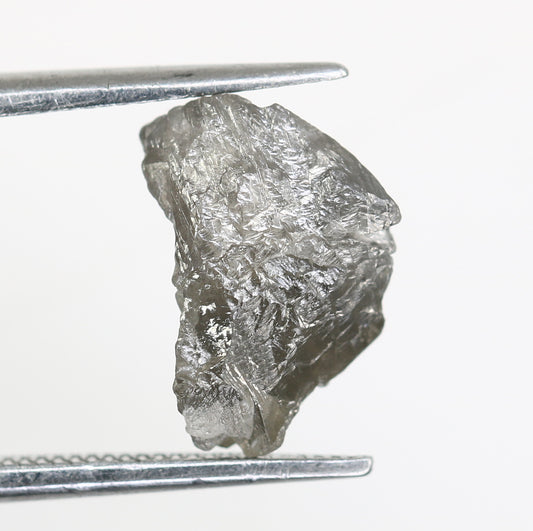 2.52 CT Raw Rough Irregular Cut Salt And Pepper Diamond For Engagement Ring - JayKrishna Diamond