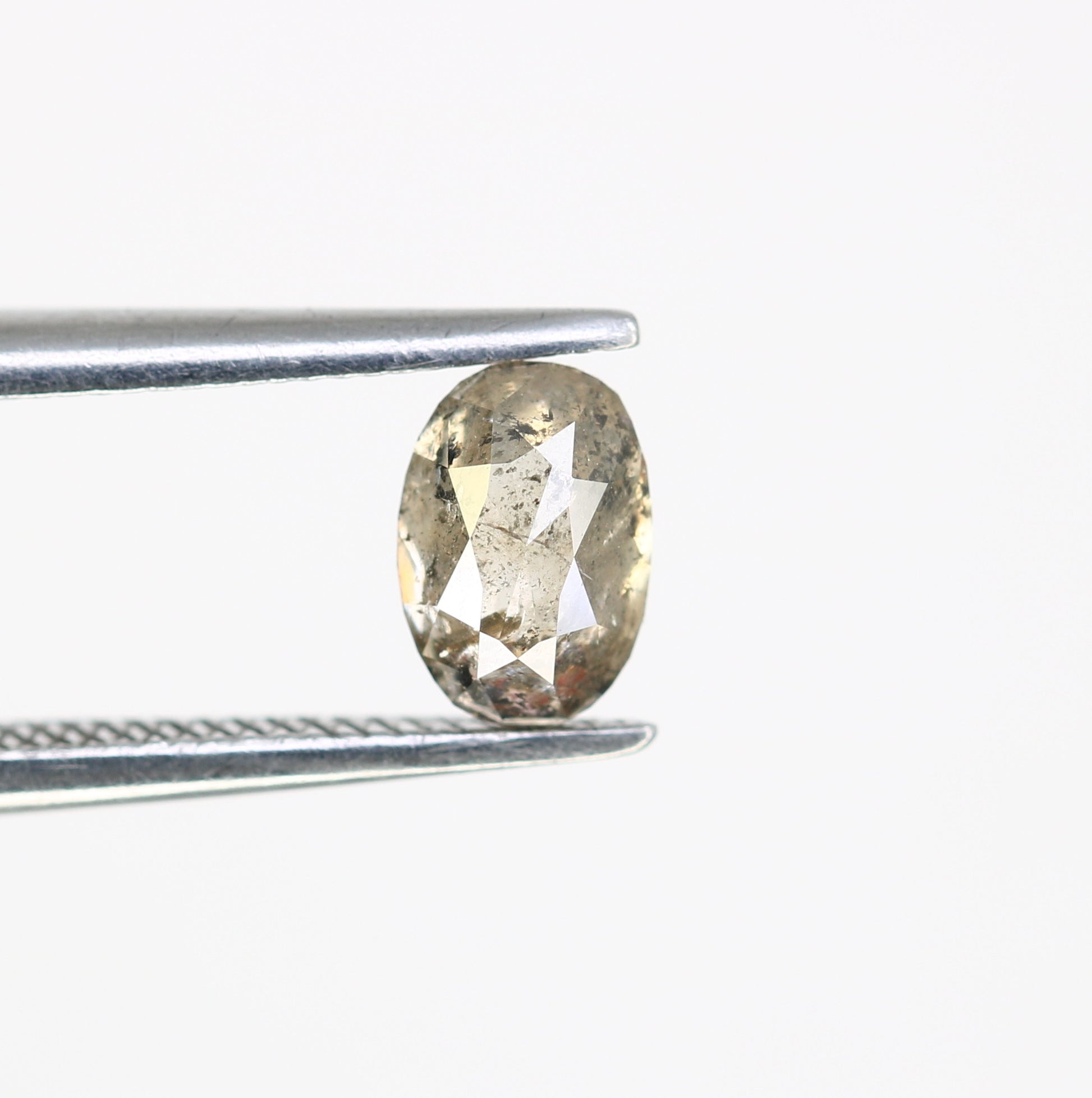0.64 CT 6 MM Polished Oval Shape Natural Salt and Pepper Loose Diamond for a Distinctive Promise Ring: Elegant Gemstone Jewelry Piece - JayKrishna Diamond