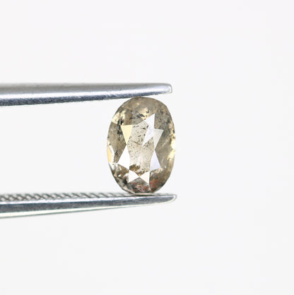 0.64 CT 6 MM Polished Oval Shape Natural Salt and Pepper Loose Diamond for a Distinctive Promise Ring: Elegant Gemstone Jewelry Piece - JayKrishna Diamond