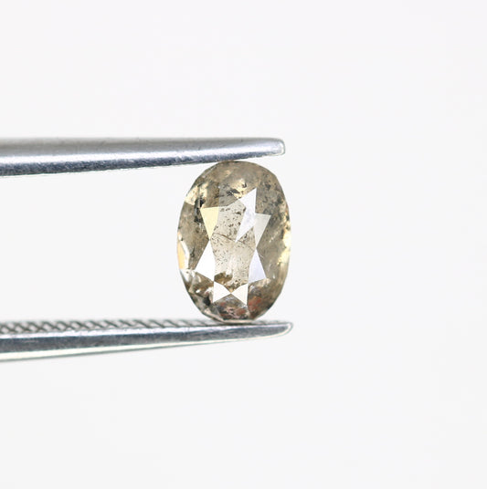 0.64 CT 6 MM Polished Oval Shape Natural Salt and Pepper Loose Diamond for a Distinctive Promise Ring: Elegant Gemstone Jewelry Piece - JayKrishna Diamond