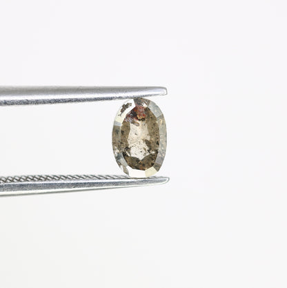 0.64 CT 6 MM Polished Oval Shape Natural Salt and Pepper Loose Diamond for a Distinctive Promise Ring: Elegant Gemstone Jewelry Piece - JayKrishna Diamond