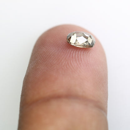0.64 CT 6 MM Polished Oval Shape Natural Salt and Pepper Loose Diamond for a Distinctive Promise Ring: Elegant Gemstone Jewelry Piece - JayKrishna Diamond