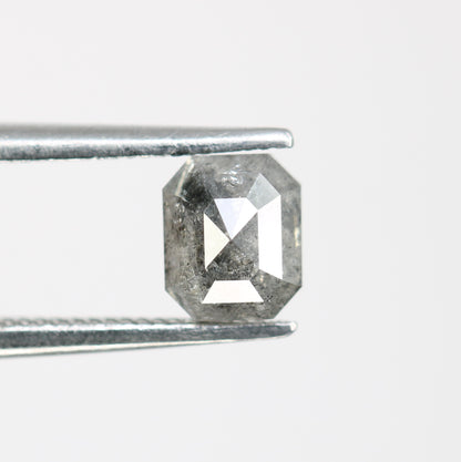0.94 CT Emerald Shaped Natural Loose Salt And Pepper Diamond For Wedding Ring - JayKrishna Diamond