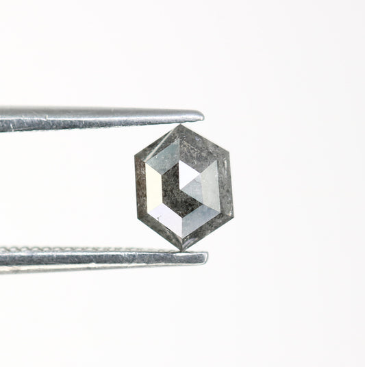0.78 Carat Elongated Hexagon Shaped Loose Salt And Pepper Diamond Ring - JayKrishna Diamond