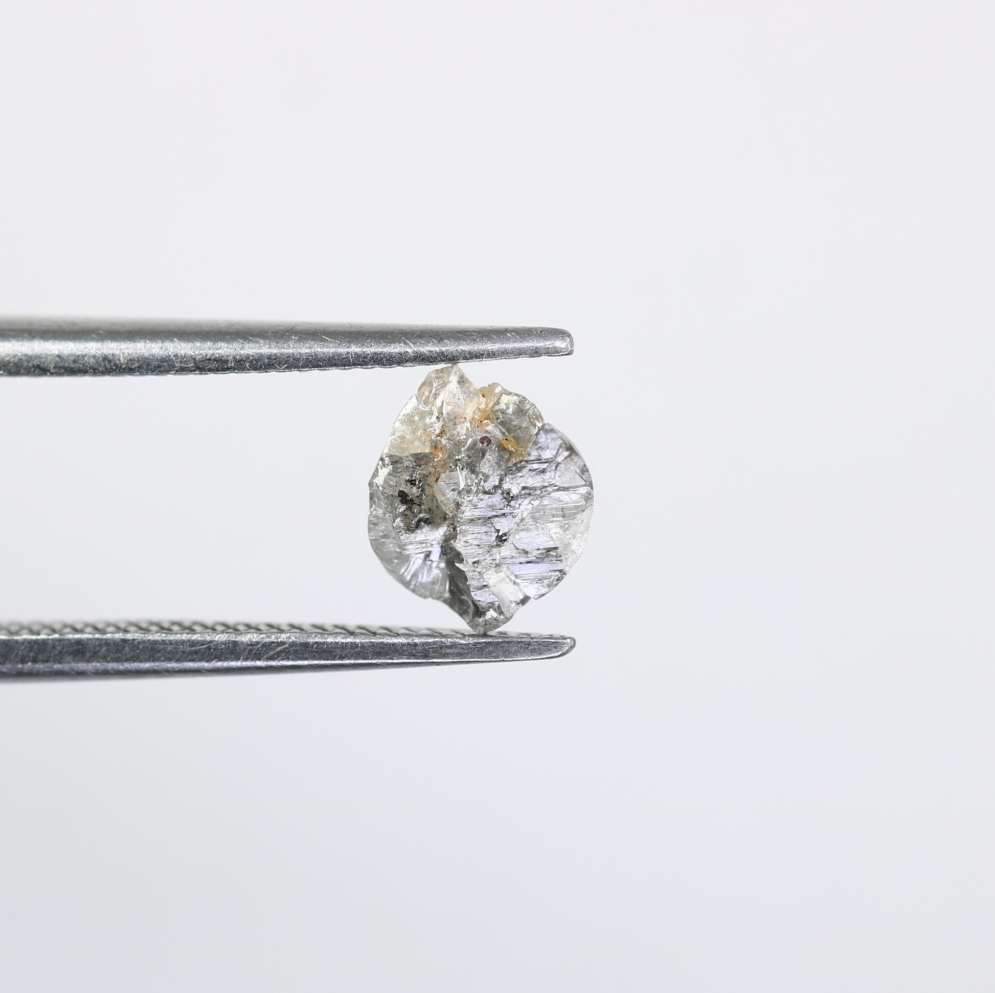 0.66 CT Rough Raw Salt and Pepper Uncut Diamond for Engagement Ring - Unique Gemstone for Custom Bridal Jewelry Designs - JayKrishna Diamond