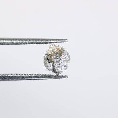 0.66 CT Rough Raw Salt and Pepper Uncut Diamond for Engagement Ring - Unique Gemstone for Custom Bridal Jewelry Designs - JayKrishna Diamond