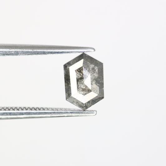 0.69 CT Elongated Hexagon Shape Salt And Pepper 6.90 MM Diamond For Wedding Ring - JayKrishna Diamond