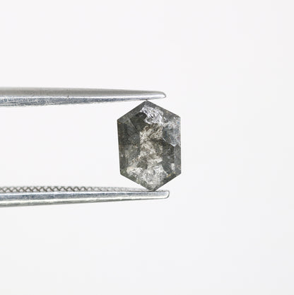 0.69 CT Elongated Hexagon Shape Salt And Pepper 6.90 MM Diamond For Wedding Ring - JayKrishna Diamond