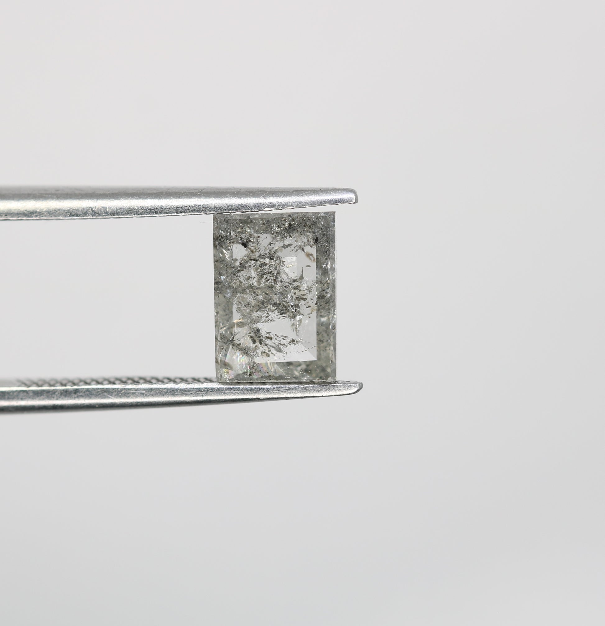 0.98 Carat Baguette Shape Natural Salt And Pepper Diamond For Wedding Ring - JayKrishna Diamond