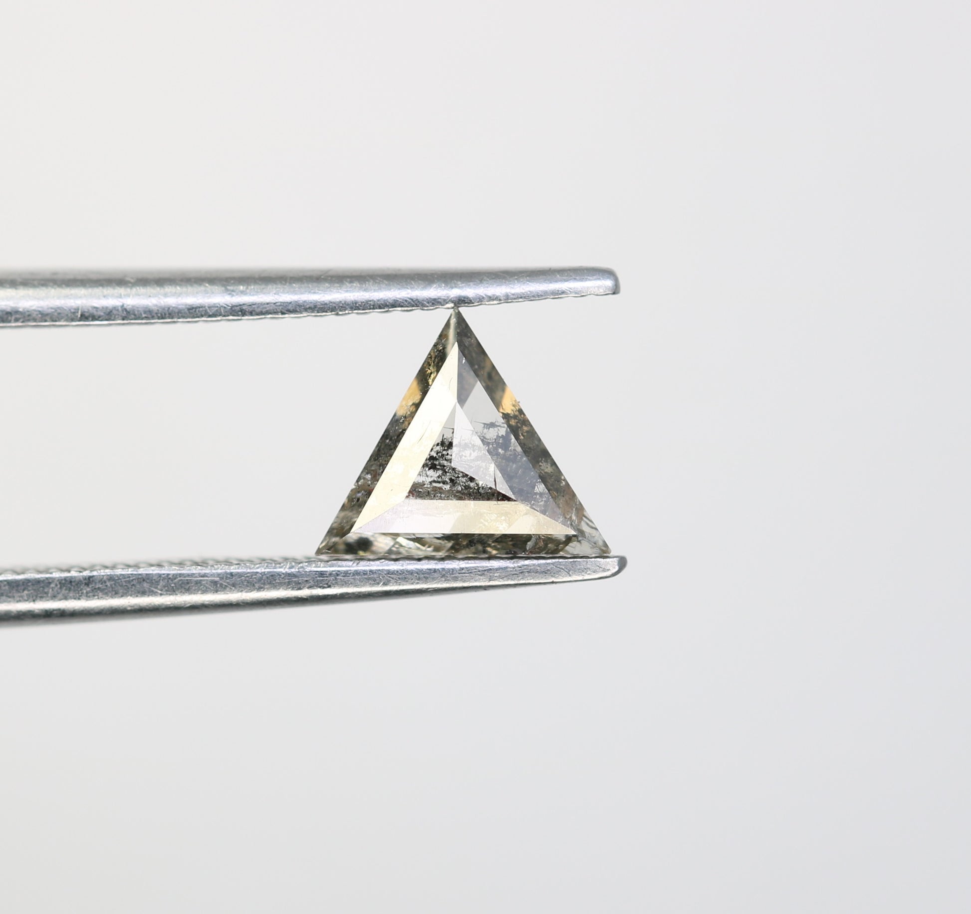 0.64 Carat Salt and Pepper Loose Triangle Shape Diamond for a One-of-a-Kind Galaxy Ring: Exquisite Gemstone Jewelry Piece - JayKrishna Diamond